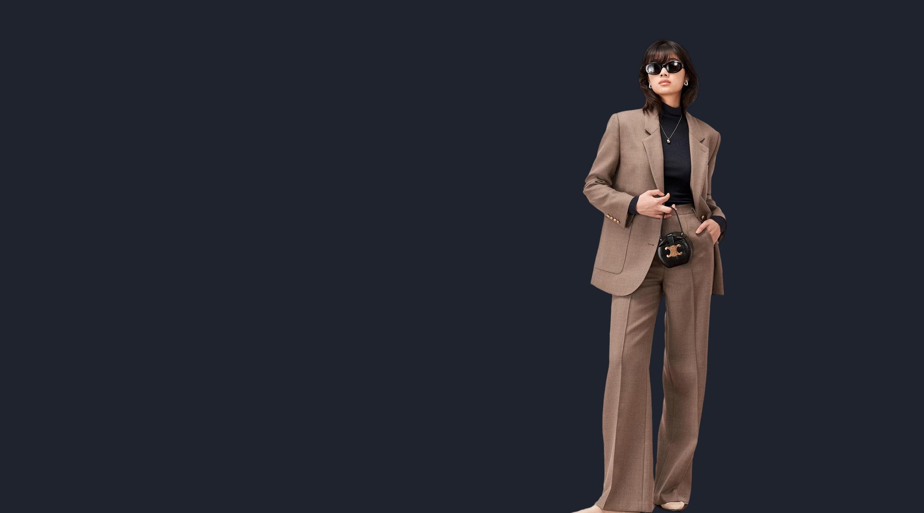 Model in a tailored suit